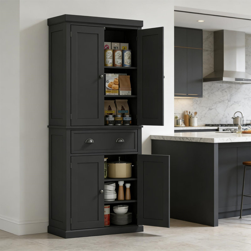 Armoire de rangement pour couloir, Noir