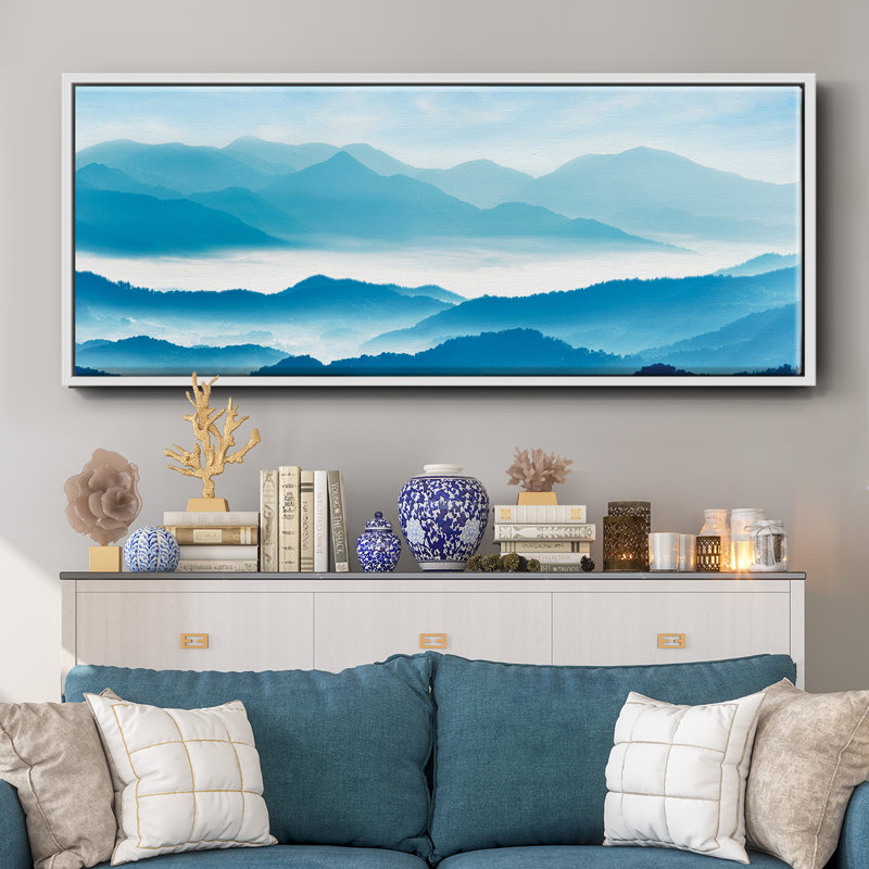 Misty Mountains - Toile encadrée, H 8 po x l 20 po