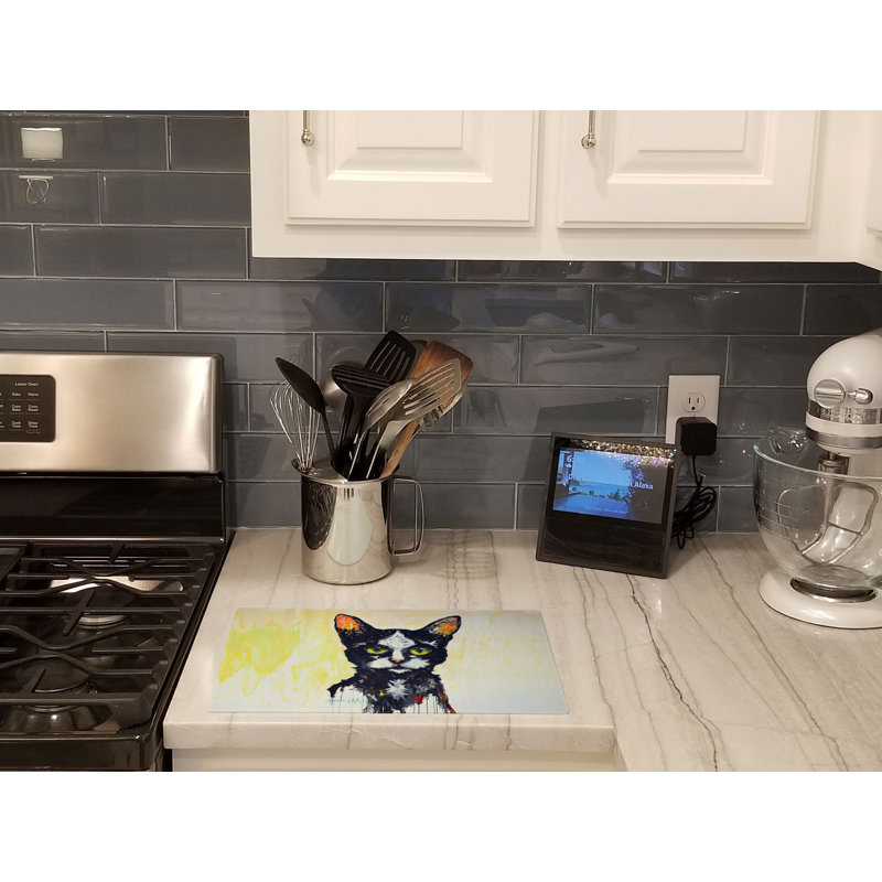 Big Kitty Cat Glass Cutting Board