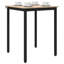 Solid Wood Top Metal Base Dining Table-575171713-575171712-575171715