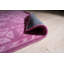 Hand Tufted Wool Geometric Area Rug in Pink