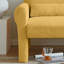Laine d'agneau jaune pour le salon - Design moderne et chic et 2 sièges de soutien avec revêtement, coussin lombaire inclus, fabrication, choix polyvalent