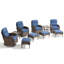 Ensemble de fauteuils pivotants multiples en osier pour l'extérieur Alakai-2087349463
