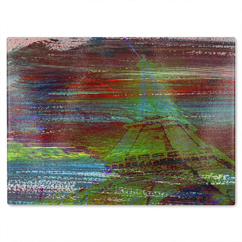 Eiffel Tower Glass Chopping Board