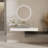 19.7" Stone Zen Bathroom Sink Solid Surface Rectangular Vessel Basin Artistic Style Sink