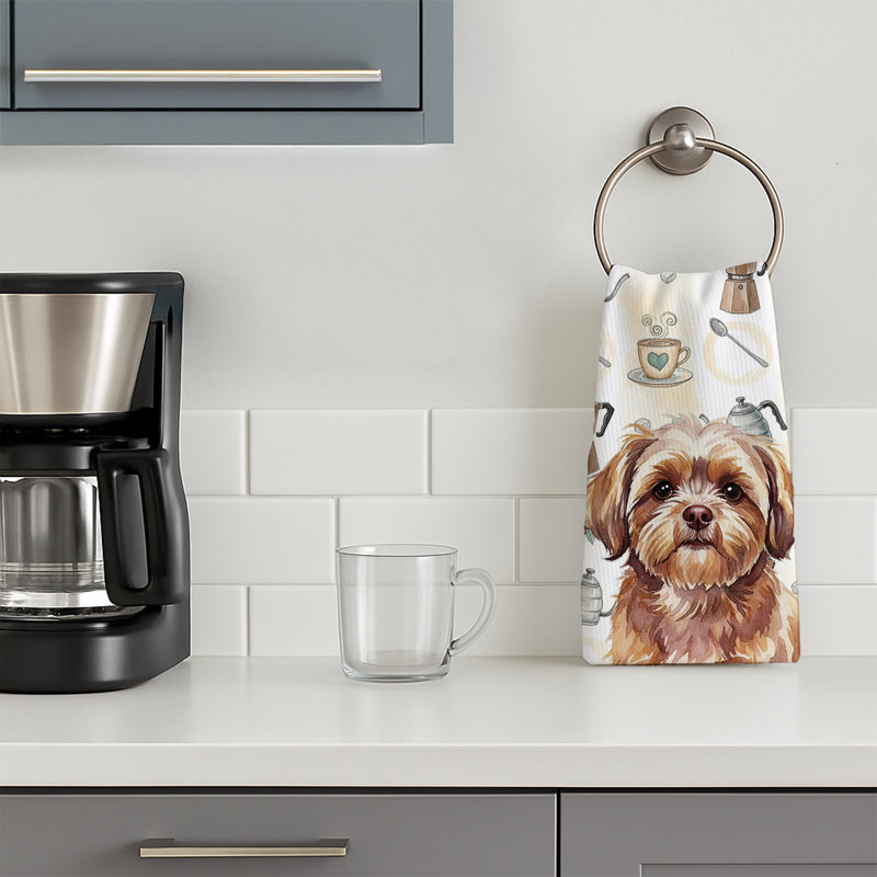 Serviette de cuisine Coffee Bar, Foie Shih Tzu