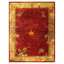 1920s Red Open Field 6Star Room Size Antique Chinese Knotted Wool Art Deco Rug