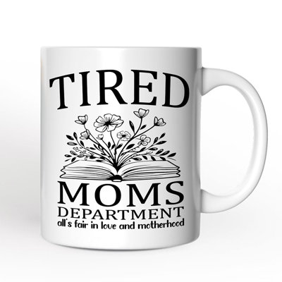 Tasse de service de mamans fatiguée, cadeau pour maman avec nom personnalisé