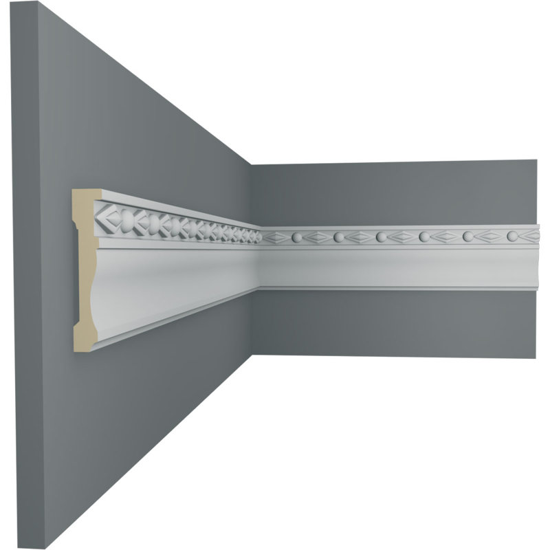 Federal White Polyurethane Crown Chair Rail Moulding Set