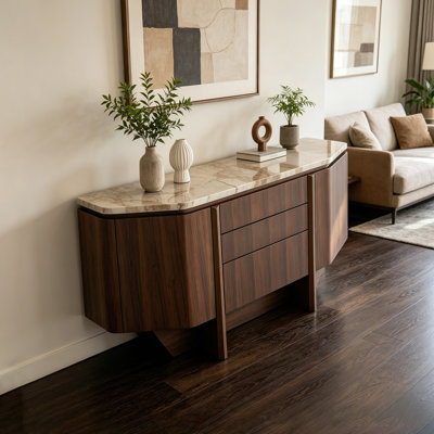 Elegant and minimalist large-capacity sideboard