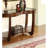 Sofa Table Open Bottom Shelf Glass Insert Top Cocktail Table