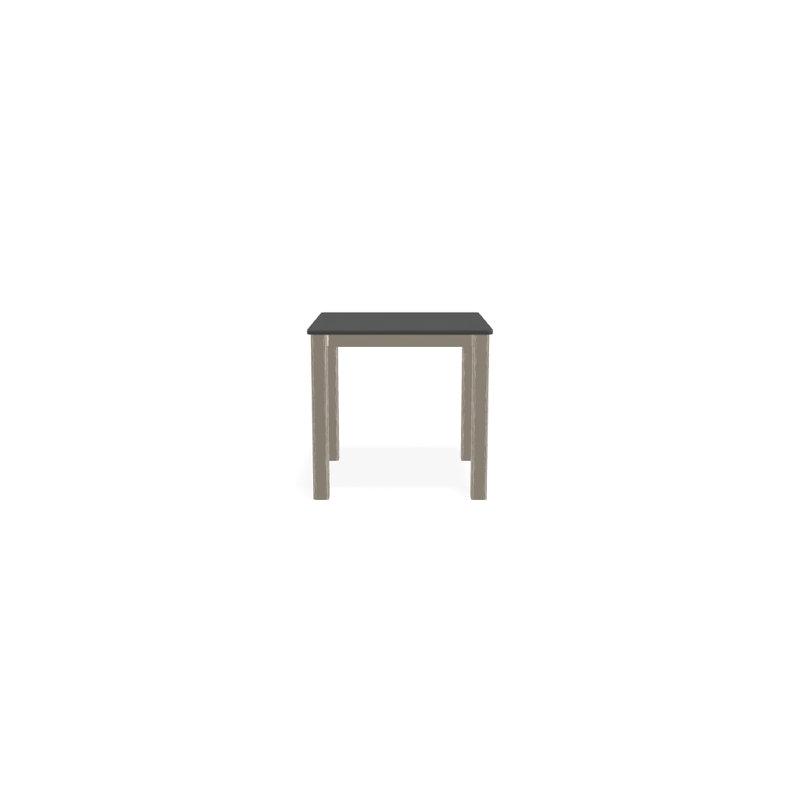 Robinett Outdoor Square Side Table, Classic Graphite P30, Textured Kona