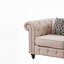Fauteuil d'appoint capitonné beige avec coussin-519194217-519194218