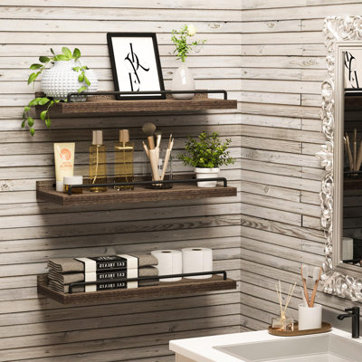 Talissa 3 Piece Wood Floating Shelf