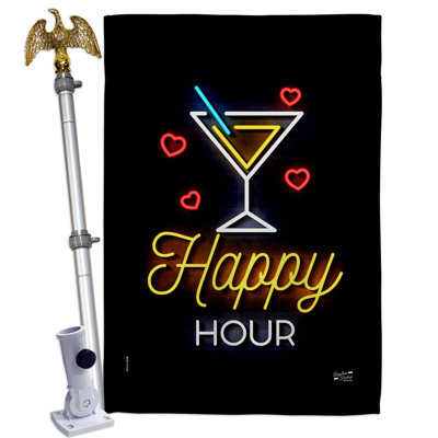 Double Sided 40'' H x 28'' W Polyester Flag Set