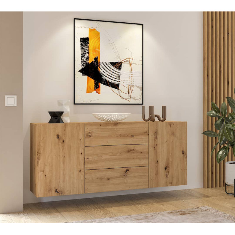 Shushil 140cm Sideboard, Oak Artisan