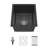 Quartz Kitchen Sink - 14.82" X 17.55" X 8.38" Black Granite Composite Undermount Single Bowl Kitchen Sink-123833651