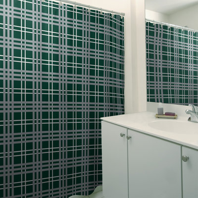 Rideau de douche simple à carreaux Los Angeles