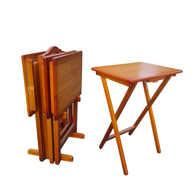 Ensemble de 4 plateaux pliants Karnesh, Miel