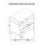 3-Drawer Nightstand With Felt Lined Top Drawer