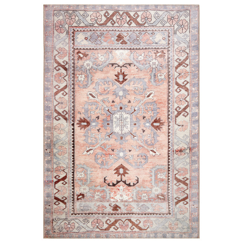Tapis médaillon Mattah Bergen, Rectangle 7 pi 6 po x 9 pi 6 po