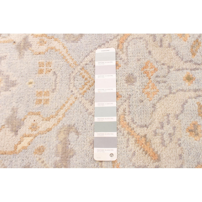 Tapis gris clair Alizette Oushak 2 pi 6 po x 11 pi 8 po