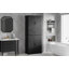 Armoire de rangement pour salle de bain avec espace de rangement multifonctionnel, tiroir avec glissières, tablette réglable, noir-995558798