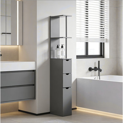 Tour de rangement, organisateur de plancher étroit, armoire de rangement de salle de bain