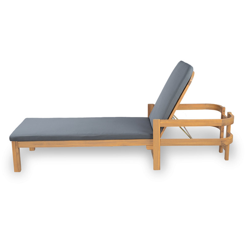 Outdoor Acacia Chaise Lounge