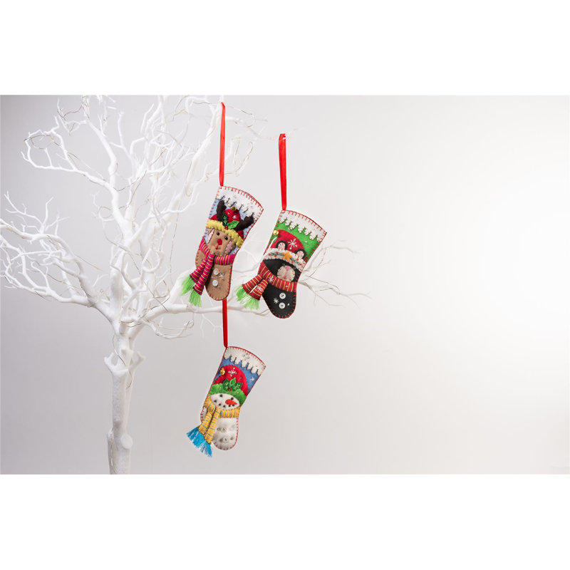 15cm Handmade Fabric Animals Holiday Shaped Ornament