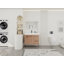 Meuble-lavabo autoportant 36 po avec lavabo en résine blanche et porte d'armoire à fermeture douce et 2 tiroirs-126233368