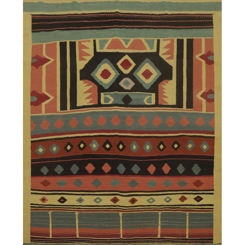 Tapis carré multicolore à motif géométrique coloré 8 x 8