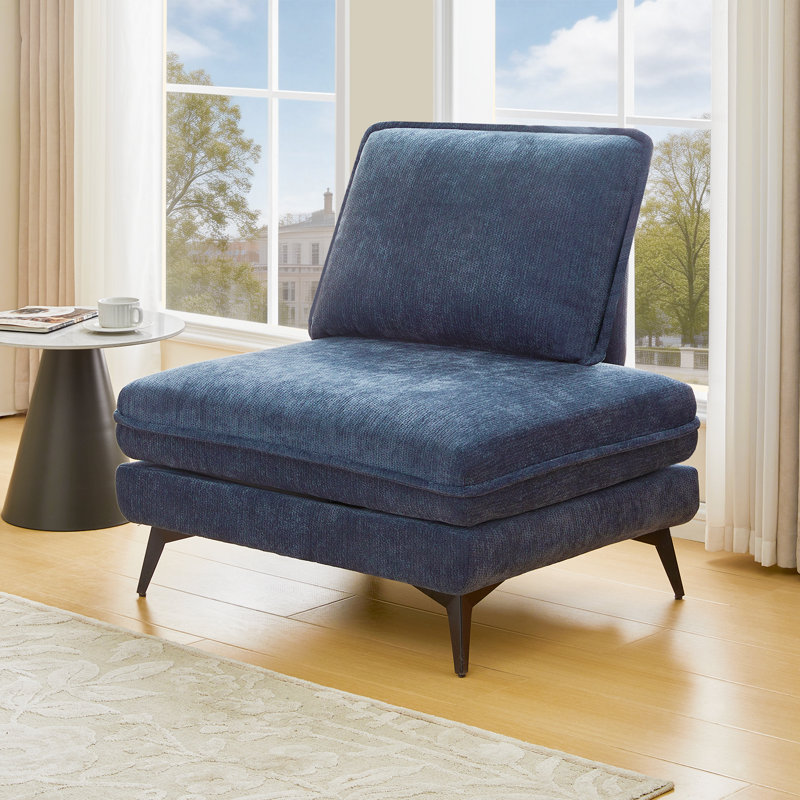 Upholstered Accent Chair, Blue