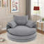 Fauteuil d'appoint pivotant à 360 ° avec coussins à deux couches et 3 coussins amovibles-1846338663