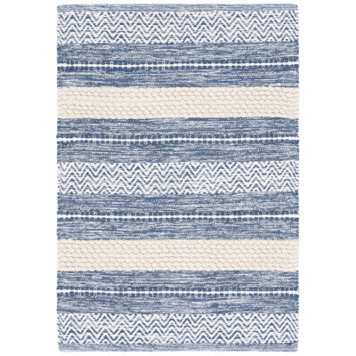 Tapis bleu marine / ivoire Lynndyl 976