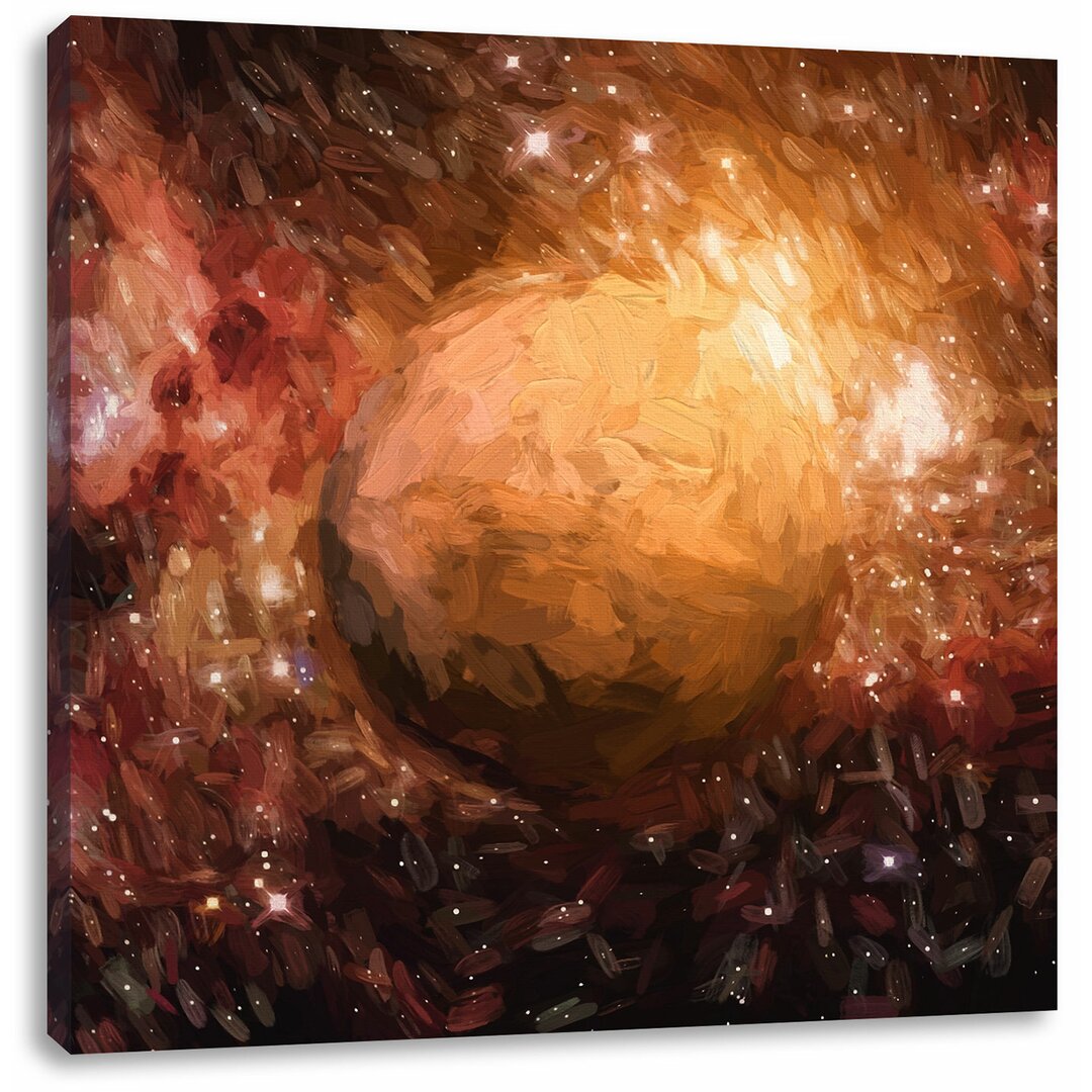 Leinwandbild Planet Mars im Universum