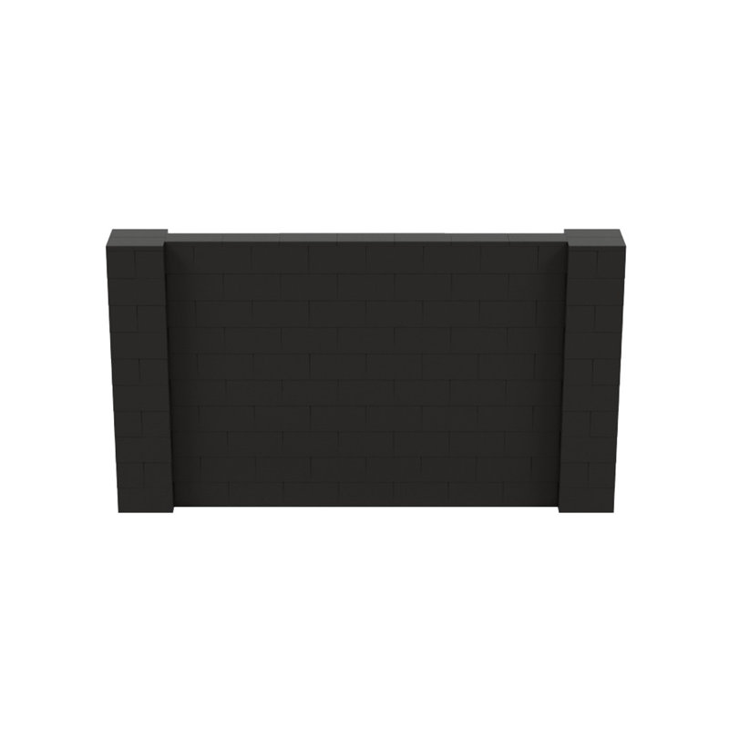 Ensemble mural de blocs géants 7 'T, H 60 po x l 108 po x P 12 po, Noir