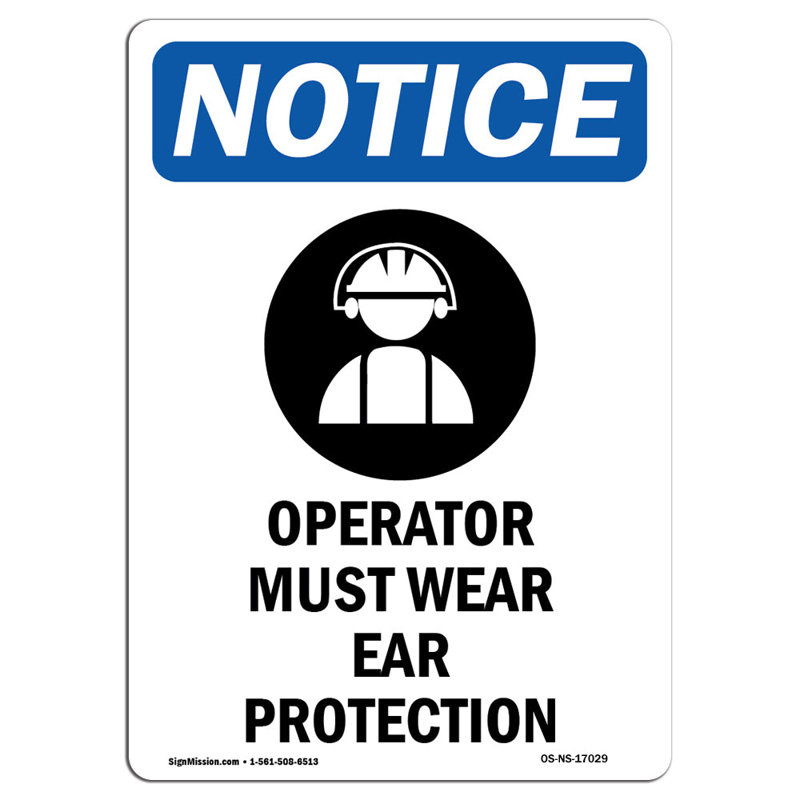 Operator Must Wear Sign