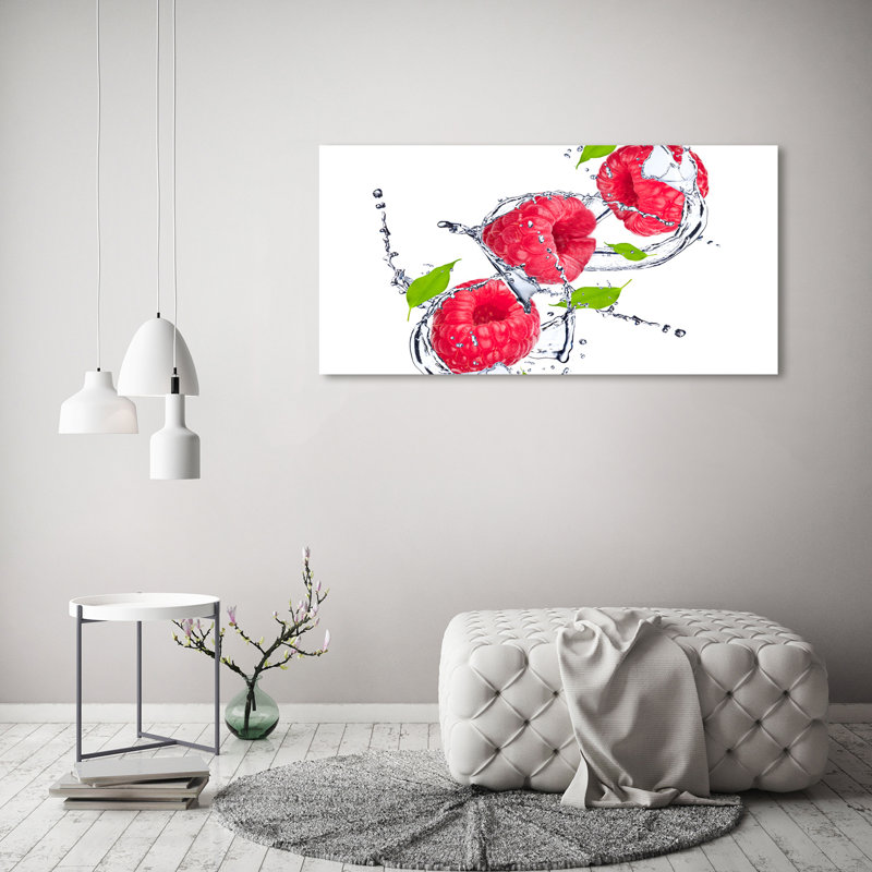 Raspberry And Water - Wrapped Canvas Print