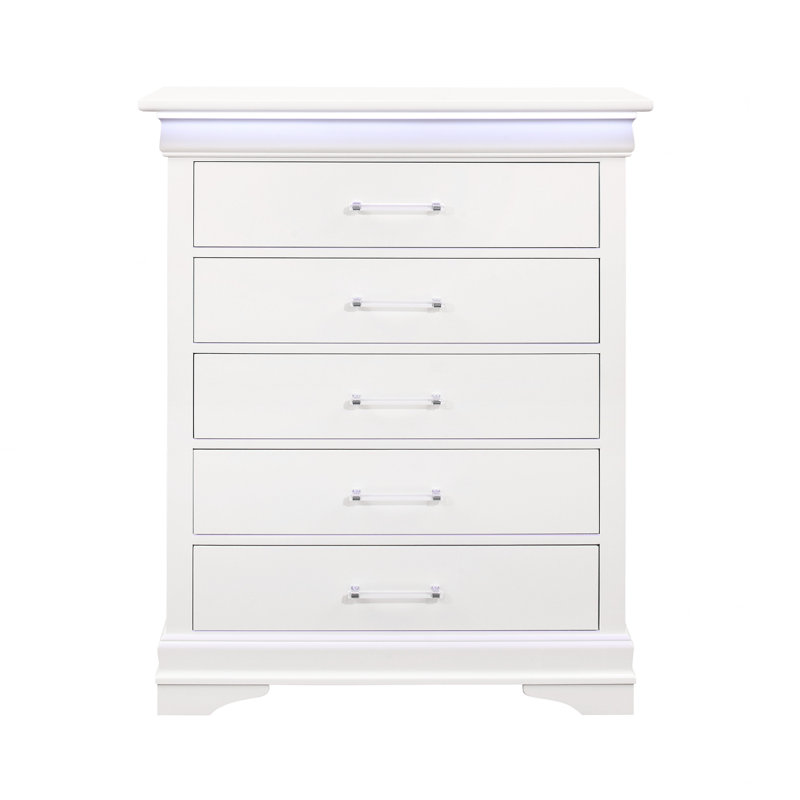 Commode Charleston avec DEL, Blanc