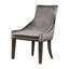Chaise d'appoint rembourrée en velours Jerrita