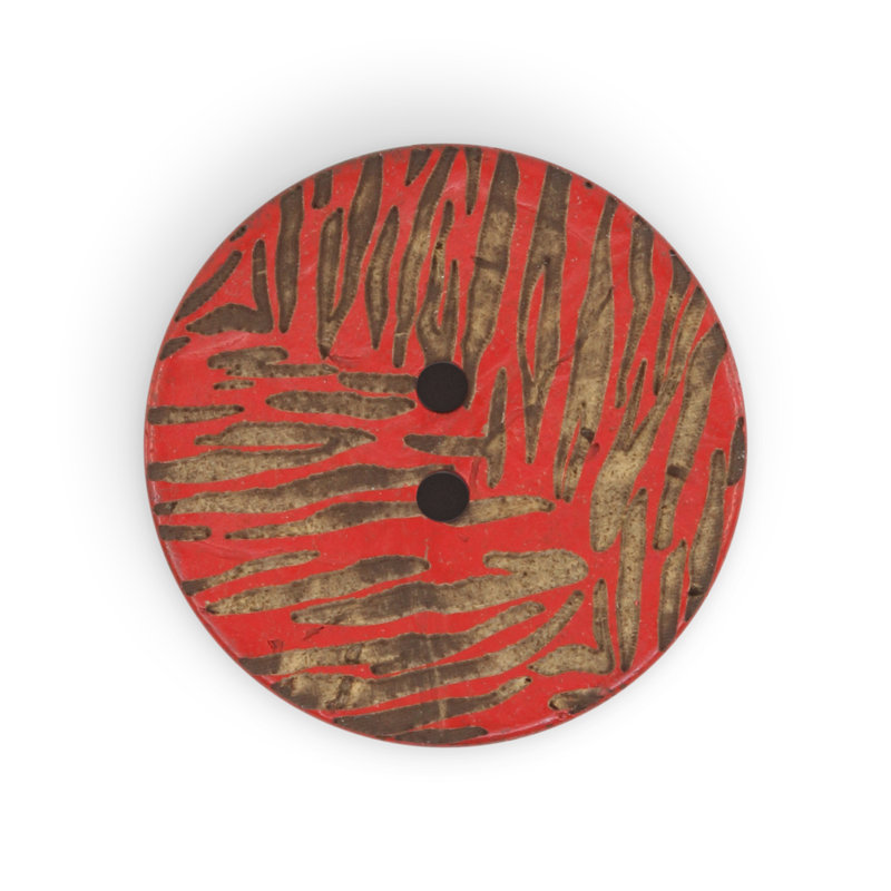 Bouton rond en noix de coco durable Dritz, 23 mm, rouge, 6 boutons