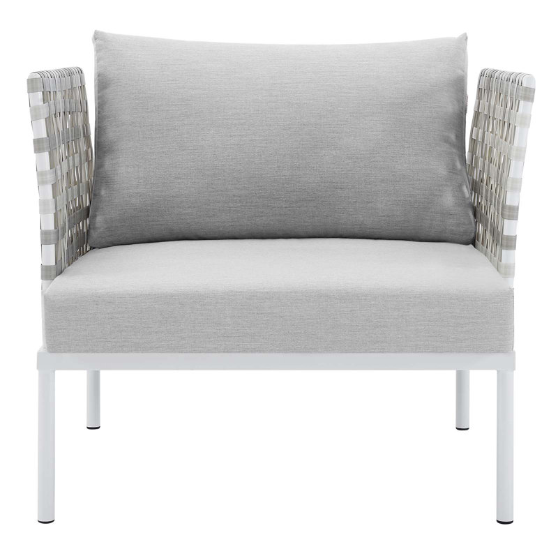 Fauteuil de terrasse en aluminium Harmony Sunbrella, gris, Taupe