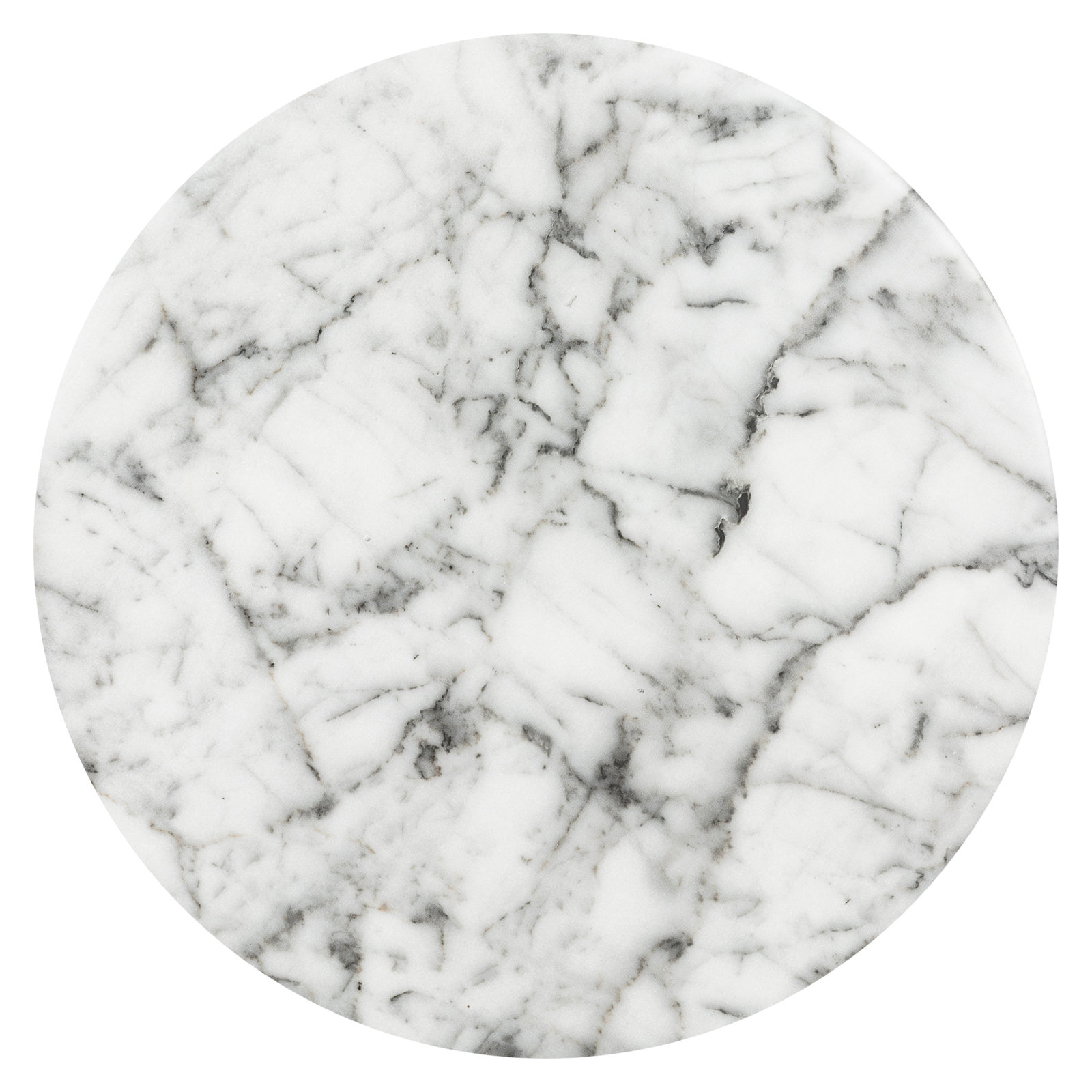 Dalissa 18" End Table, White Marble