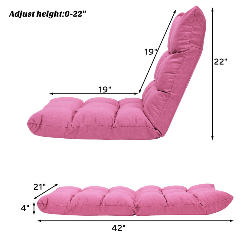 21'' Upholstered Floor, Pink
