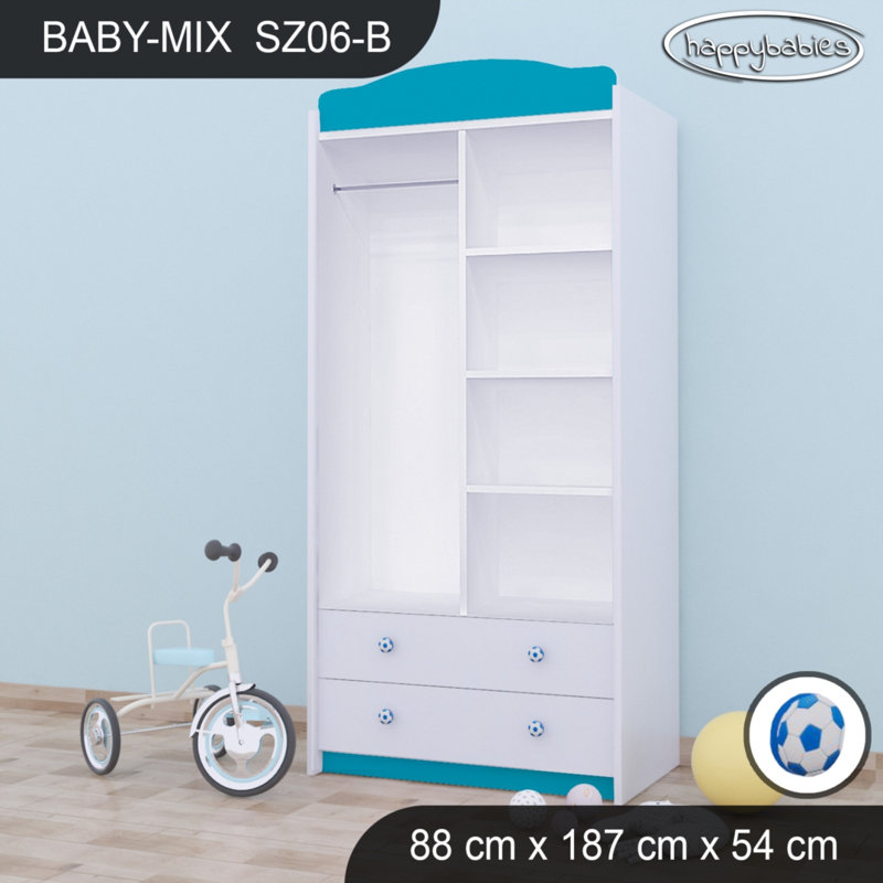 Baby 2 Door Wardrobe, Blue