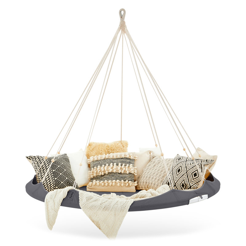 Balancelle de véranda intérieure / extérieure Classic TiiPii Bed, 6 pi, Anthracite, 70"