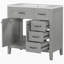 36-inch bathroom lavatory with basin combination, with drawer bathroom cabinet, solid wood frame and MDF board-904790022