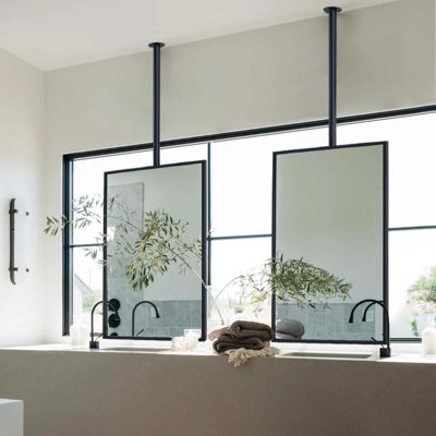 Seren 30'' H X 20'' W Ceiling Mount Rectangle Metal Wall Mirror
