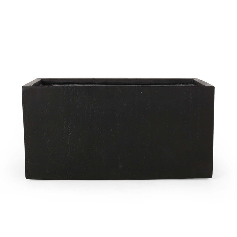 OUTDOOR LARGE SQUARE MGO PLANTER  35''L, 18" H x 35.25" W x 18" D, Black